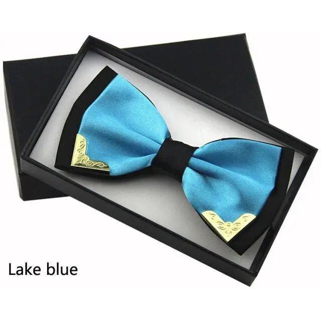 White Men Elegant Polyester Butterfly Bowtie Metal Corners Wedding Bowtie Party Bow Ties - STEVVEX Fashion - 712, bowtie, bowtie for men, bowties, boys bowtie, butterfly bowtie, casual bowtie, classic bowtie, double layer bowtie, elegant bowtie, fashion bowtie, fashionable bowtie, mens bowtie, metal corner bowtie, metal edges bowtie, modern bowtie, new design bowtie, party bowtie, printed bowtie, retro bowtie, stylish bowtie, trendy bowtie, unique bowtie, vintage bowtie, wedding bowtie - Stevvex.com