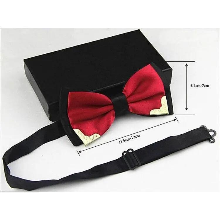 White Men Elegant Polyester Butterfly Bowtie Metal Corners Wedding Bowtie Party Bow Ties - STEVVEX Fashion - 712, bowtie, bowtie for men, bowties, boys bowtie, butterfly bowtie, casual bowtie, classic bowtie, double layer bowtie, elegant bowtie, fashion bowtie, fashionable bowtie, mens bowtie, metal corner bowtie, metal edges bowtie, modern bowtie, new design bowtie, party bowtie, printed bowtie, retro bowtie, stylish bowtie, trendy bowtie, unique bowtie, vintage bowtie, wedding bowtie - Stevvex.com