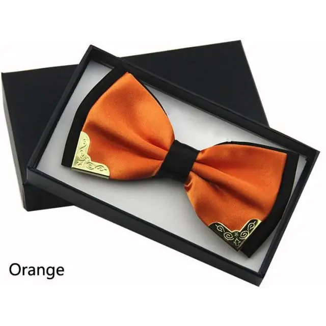 White Men Elegant Polyester Butterfly Bowtie Metal Corners Wedding Bowtie Party Bow Ties - STEVVEX Fashion - 712, bowtie, bowtie for men, bowties, boys bowtie, butterfly bowtie, casual bowtie, classic bowtie, double layer bowtie, elegant bowtie, fashion bowtie, fashionable bowtie, mens bowtie, metal corner bowtie, metal edges bowtie, modern bowtie, new design bowtie, party bowtie, printed bowtie, retro bowtie, stylish bowtie, trendy bowtie, unique bowtie, vintage bowtie, wedding bowtie - Stevvex.com