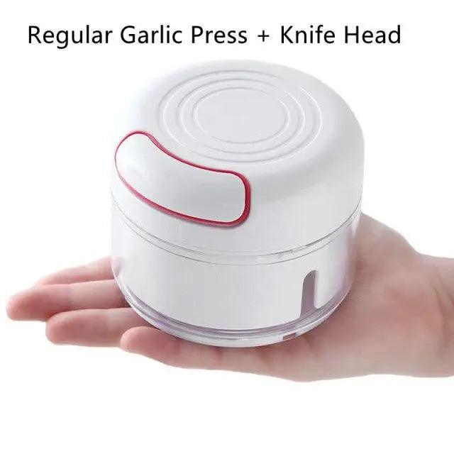 White Mini Multifunctional Kitchen Accessories Vegetable Press Manual Puller Cutting And Stirring Kitchen Gadgets Masher - STEVVEX Kitchen - 740, chopper, Kitchen, Kitchen Accessories, Kitchen Gadget, Kitchen Gadgets, Kitchen Tools, Manual Vegetables Cutting, Multifunctional Kitchen Accessories, portable chopper, Stainless Steel Cutter, Vegetable Cutter, Vegetable Press, Vegetable Tools - Stevvex.com