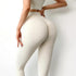 White Women High Waist Yoga Pants Push Up Fitness Leggings Long Pants Women Clothing - STEVVEX Sport - 725, black leggings, colorful leggings, comfortable leggings, fitness leggings, gym leggings, high waist leggings, leggings, long pants, push up leggings, running leggings, women chothing, women leggings, workout leggings, yoga leggings - Stevvex.com