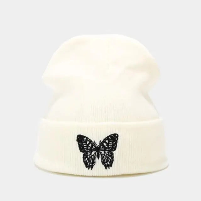 Winter Comfortable Butterfly Warm Caps Soft Elastic Outdoor Elegant Cap For Women And Men Stretchy Cold Weather Caps - STEVVEX Fashion - 706, adjustable caps, autumn beanies, autumn caps, autumn hats, beanie, beanies, beanies for autumn, butterfly beanies, butterfly caps, caps, caps for autumn, comfortable beanies, comfortable caps, comfortable hats, hats, soft caps, soft hats, warm beanie, warm caps, warm hats, winter beanie, winter caps, winter hats - Stevvex.com