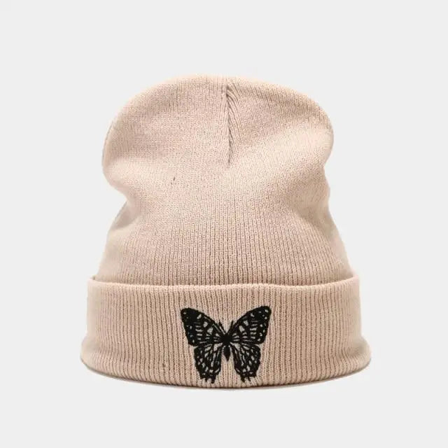 Winter Comfortable Butterfly Warm Caps Soft Elastic Outdoor Elegant Cap For Women And Men Stretchy Cold Weather Caps - STEVVEX Fashion - 706, adjustable caps, autumn beanies, autumn caps, autumn hats, beanie, beanies, beanies for autumn, butterfly beanies, butterfly caps, caps, caps for autumn, comfortable beanies, comfortable caps, comfortable hats, hats, soft caps, soft hats, warm beanie, warm caps, warm hats, winter beanie, winter caps, winter hats - Stevvex.com