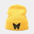 Winter Comfortable Butterfly Warm Caps Soft Elastic Outdoor Elegant Cap For Women And Men Stretchy Cold Weather Caps - STEVVEX Fashion - 706, adjustable caps, autumn beanies, autumn caps, autumn hats, beanie, beanies, beanies for autumn, butterfly beanies, butterfly caps, caps, caps for autumn, comfortable beanies, comfortable caps, comfortable hats, hats, soft caps, soft hats, warm beanie, warm caps, warm hats, winter beanie, winter caps, winter hats - Stevvex.com