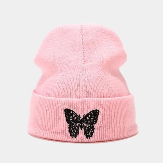 Winter Comfortable Butterfly Warm Caps Soft Elastic Outdoor Elegant Cap For Women And Men Stretchy Cold Weather Caps - STEVVEX Fashion - 706, adjustable caps, autumn beanies, autumn caps, autumn hats, beanie, beanies, beanies for autumn, butterfly beanies, butterfly caps, caps, caps for autumn, comfortable beanies, comfortable caps, comfortable hats, hats, soft caps, soft hats, warm beanie, warm caps, warm hats, winter beanie, winter caps, winter hats - Stevvex.com