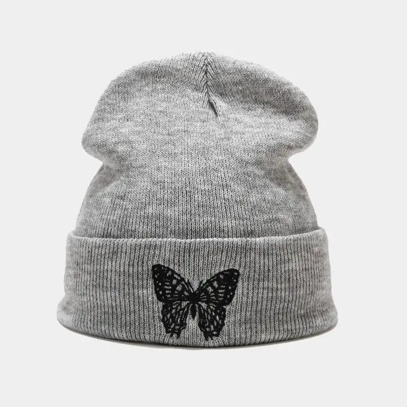 Winter Comfortable Butterfly Warm Caps Soft Elastic Outdoor Elegant Cap For Women And Men Stretchy Cold Weather Caps - STEVVEX Fashion - 706, adjustable caps, autumn beanies, autumn caps, autumn hats, beanie, beanies, beanies for autumn, butterfly beanies, butterfly caps, caps, caps for autumn, comfortable beanies, comfortable caps, comfortable hats, hats, soft caps, soft hats, warm beanie, warm caps, warm hats, winter beanie, winter caps, winter hats - Stevvex.com