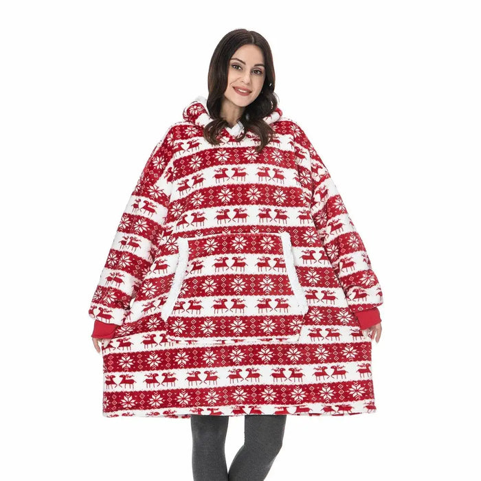 Winter Oversized Wearable Blanket Women Hoodies Sweatshirt TV Blanket With Sleeves Pullover Warm Soft Unisex Hoody Comfortable Sweatshirts For Autumn - STEVVEX Fashion - 722, Blanket With Sleeves Pullover, Clothes, comfortable hoodie, Giant Wearable Blanket, Hoodie, Oversized Blanket, Oversized Hoody, Oversized Wearable Blanket, soft hoodie, TV Blanket, TV Blanket With Sleeves, Warm Hoodie, Wearable Blanket, Winter Warm Hoodies, Women Hoodies, Women Sweatshirt - Stevvex.com