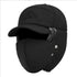 Winter Thermal Black Hat Fashion Ear Protection Face Windproof Adjustable Ski Cap Thicken Outdoor Hat - STEVVEX Fashion - 706, autumn hat, cap, caps, comfortable hat, fashion winter cap, full face protection hat, ski cap, ski hat, soft hat, warm hat, windproof ski cap, winter cap, winter ear protection, winter hats - Stevvex.com