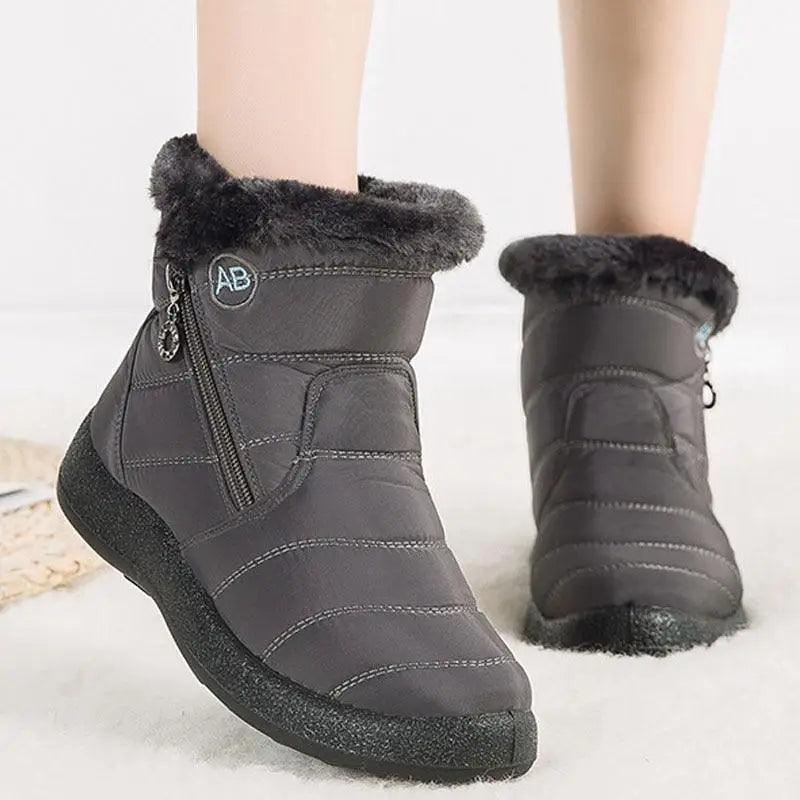 Winter Waterproof Womens Boots Elegant Cotton Fabric Soft Comfortable Warm Design For Women - ALLURELATION - Black Boots, Boots, Cotton Fabric Boots, Elegant Boots, Modern, New Style, Strong Boots, Stylish Boots, Waterproof Boots, Winter Boots, Winter Women Boots, Women Boots, Womens Boots - Stevvex.com