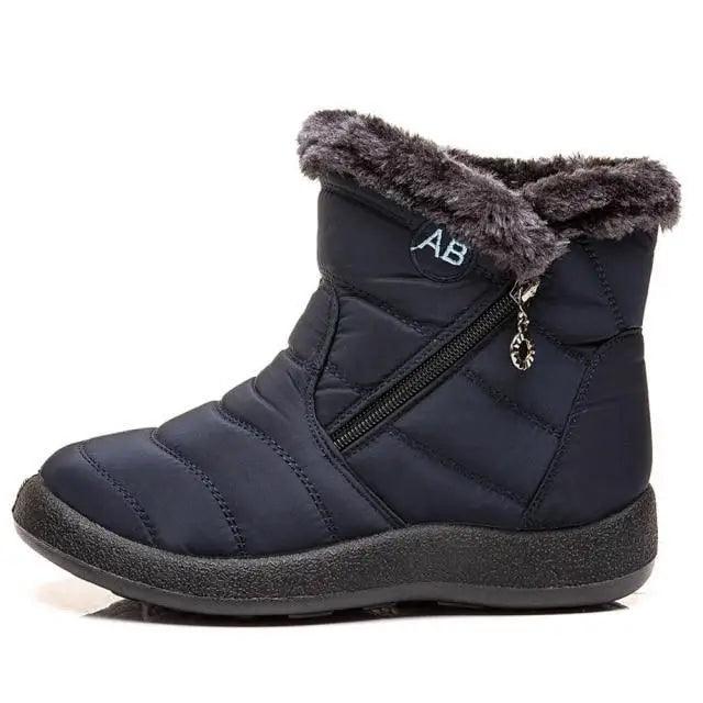 Winter Waterproof Womens Boots Elegant Cotton Fabric Soft Comfortable Warm Design For Women - ALLURELATION - Black Boots, Boots, Cotton Fabric Boots, Elegant Boots, Modern, New Style, Strong Boots, Stylish Boots, Waterproof Boots, Winter Boots, Winter Women Boots, Women Boots, Womens Boots - Stevvex.com