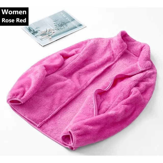 Winter Women's Fleece Jacket Men And Women Outdoor Warmth Padded Zip-Up Plush Sweatshirt Women Pink Hoodie Clothes - Treko - Casual Tracksuit, Cool Fashion, Cool Hoodies, Female Fashion, Girls Hoodies, Hooded sweatshirts, Hoodies, Jacket Hoodies, Loose Hoodies, Luxury Hoodies, Modern Hoodies, New Hoodies, Stylish Hoodies, Woman Fashion Hoodies, Women elegant Hoodies, Women fashion, Women Hoodies- Stevvex.com