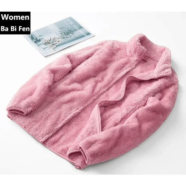 Winter Women's Fleece Jacket Men And Women Outdoor Warmth Padded Zip-Up Plush Sweatshirt Women Pink Hoodie Clothes - Treko - Casual Tracksuit, Cool Fashion, Cool Hoodies, Female Fashion, Girls Hoodies, Hooded sweatshirts, Hoodies, Jacket Hoodies, Loose Hoodies, Luxury Hoodies, Modern Hoodies, New Hoodies, Stylish Hoodies, Woman Fashion Hoodies, Women elegant Hoodies, Women fashion, Women Hoodies- Stevvex.com