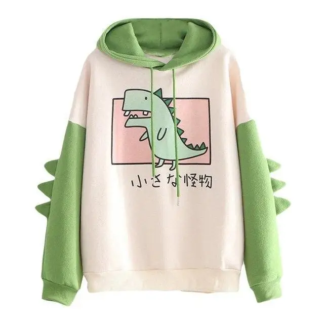 Winter Womens Hoodies Sweatshirt Dinosaur Print Long Sleeve Patchwork Tracksuit Oversize Pullover Hoodies Women - Treko - Casual Tracksuit, Cool Fashion, Cool Hoodies, female Fashion, Hoodies, Jaket Hoodies, Loose Hoodies, Luxury Hoodies, Modern Hoodies, New Hoodies, Stylish Hoodies, women fashion, women Hoodies- Stevvex.com