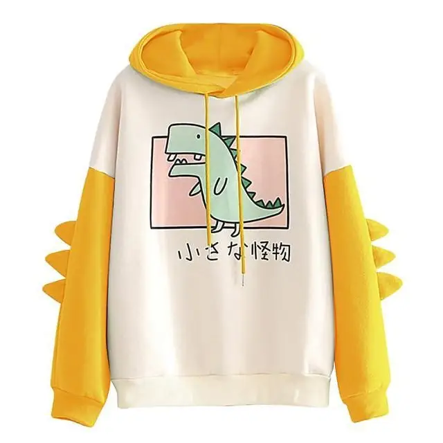 Winter Womens Hoodies Sweatshirt Dinosaur Print Long Sleeve Patchwork Tracksuit Oversize Pullover Hoodies Women - Treko - Casual Tracksuit, Cool Fashion, Cool Hoodies, female Fashion, Hoodies, Jaket Hoodies, Loose Hoodies, Luxury Hoodies, Modern Hoodies, New Hoodies, Stylish Hoodies, women fashion, women Hoodies- Stevvex.com