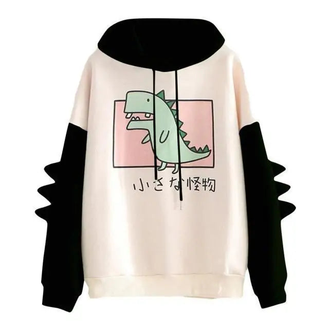 Winter Womens Hoodies Sweatshirt Dinosaur Print Long Sleeve Patchwork Tracksuit Oversize Pullover Hoodies Women - Treko - Casual Tracksuit, Cool Fashion, Cool Hoodies, female Fashion, Hoodies, Jaket Hoodies, Loose Hoodies, Luxury Hoodies, Modern Hoodies, New Hoodies, Stylish Hoodies, women fashion, women Hoodies- Stevvex.com