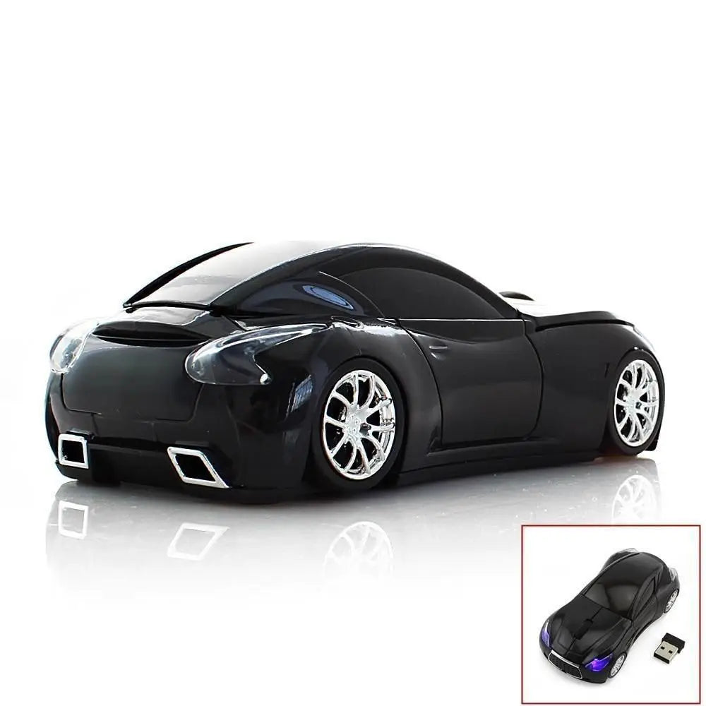 Wireless Black Sports Car USB Mouse Design Computer 1600 DPI Mouse Mini Ergonomic Gaming Mouse For Laptop And Computer