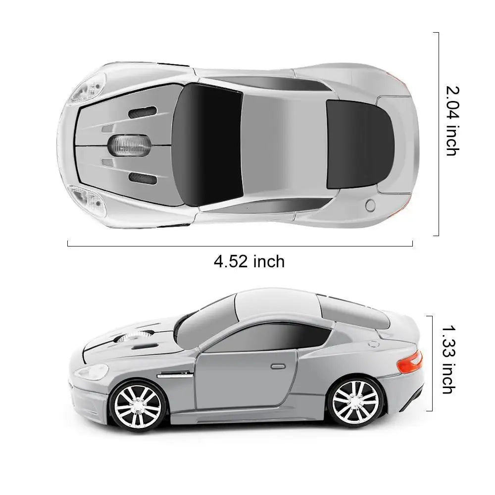 Wireless Mouse Blue Car Shaped Design 1600DPI Mouse USB Optical Ergonomic 3D Sports Car Mice For Laptop - STIL9878YRIIN