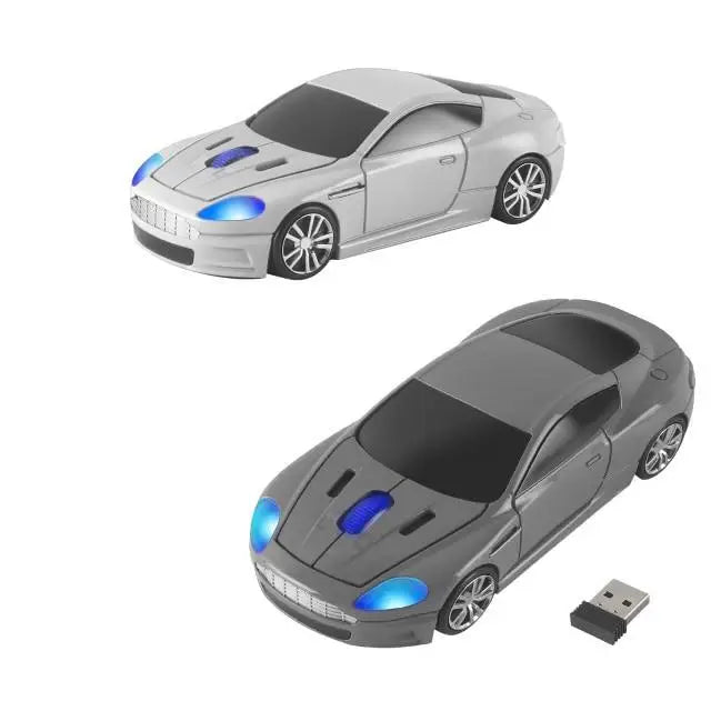 Wireless Mouse Blue Car Shaped Design 1600DPI Mouse USB Optical Ergonomic 3D Sports Car Mice For Laptop - STIL9878YRIIN