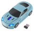 Wireless Mouse Blue Car Shaped Design 1600DPI Mouse USB Optical Ergonomic 3D Sports Car Mice For Laptop - Blue