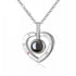 Fashion Heart Jewelry Lover Necklace With 100 Language I Love You Stainless Steel Pendant Valentine Day Gift Necklaces For Women