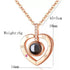 Fashion Heart Jewelry Lover Necklace With 100 Language I Love You Stainless Steel Pendant Valentine Day Gift Necklaces For Women