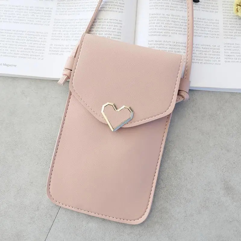 Women Bag Shoulder Transparent Bag Card Holders Girl Handbag Ladies PU Leather Clutch Phone Wallets Purse - ALU92990TUV