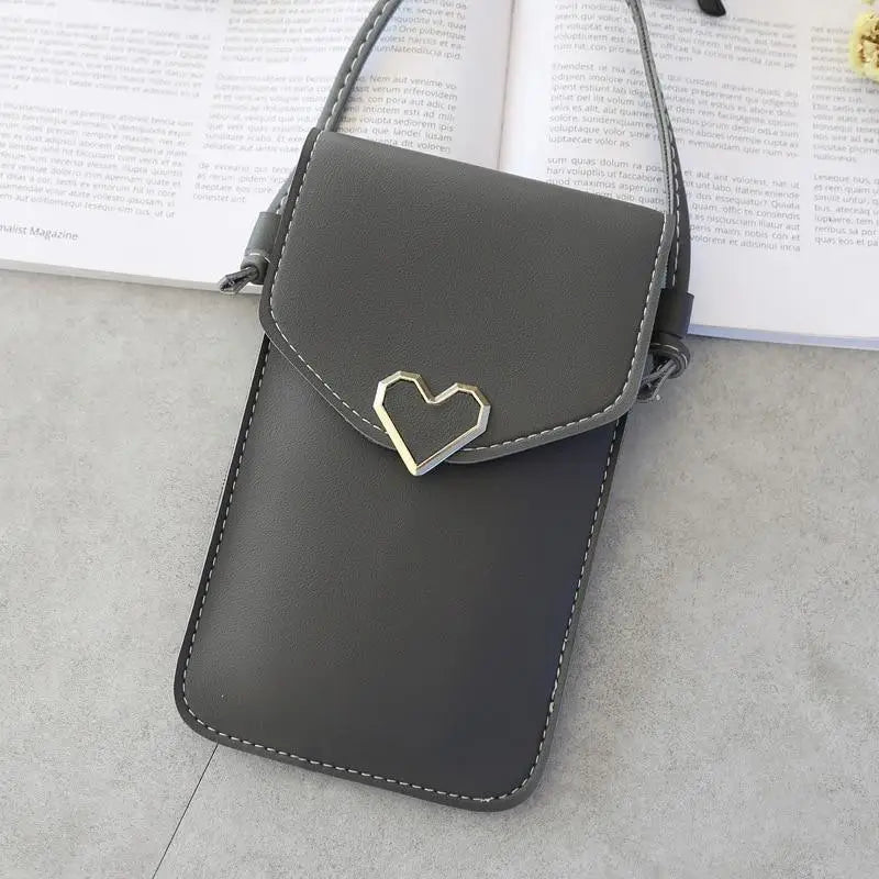 Women Bag Shoulder Transparent Bag Card Holders Girl Handbag Ladies PU Leather Clutch Phone Wallets Purse - ALU92990TUV