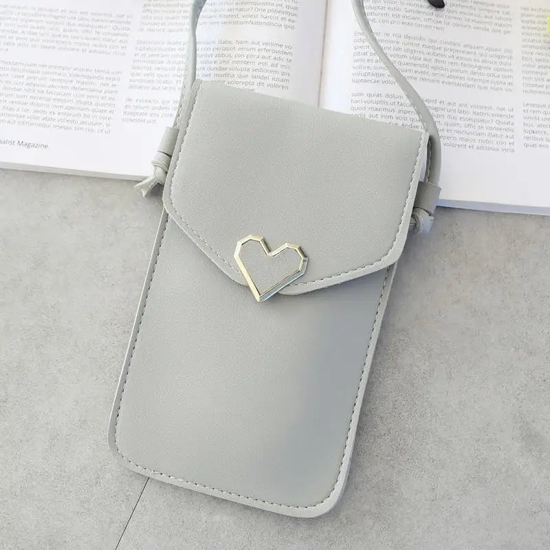 Women Bag Shoulder Transparent Bag Card Holders Girl Handbag Ladies PU Leather Clutch Phone Wallets Purse - ALU92990TUV