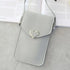 Women Bag Shoulder Transparent Bag Card Holders Girl Handbag Ladies PU Leather Clutch Phone Wallets Purse - Light Gray