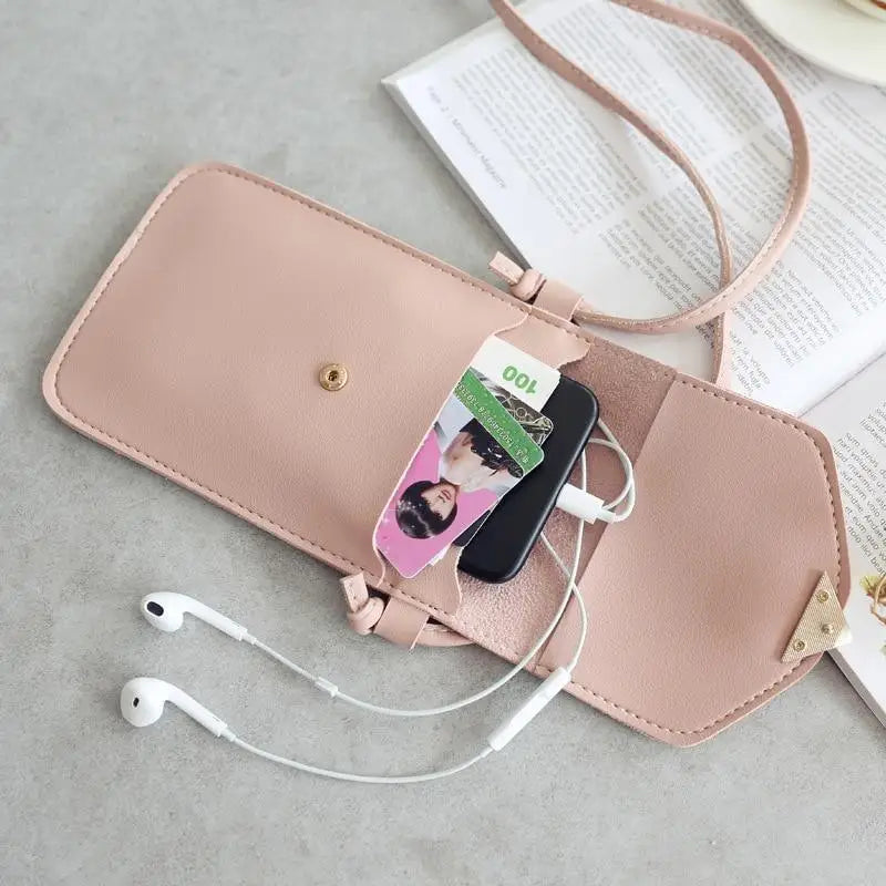 Women Bag Shoulder Transparent Bag Card Holders Girl Handbag Ladies PU Leather Clutch Phone Wallets Purse - ALU92990TUV