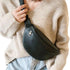 Women Black PU Leather Chest Luxurious Bags Fashionable Crossbody Waist Purse Unisex Fanny Bag Modern Traveling Bag