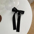 Women Cute Bowknot Big Hair Bow With Long Tassel Ribbon Charming Hair Clips Elegant Hairpin Design Hair Accessories