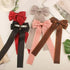 Women Cute Bowknot Big Hair Bow With Long Tassel Ribbon Charming Hair Clips Elegant Hairpin Design Hair Accessories