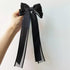 Women Cute Bowknot Big Hair Bow With Long Tassel Ribbon Charming Hair Clips Elegant Hairpin Design Hair Accessories - 4