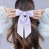 Women Cute Bowknot Big Hair Bow With Long Tassel Ribbon Charming Hair Clips Elegant Hairpin Design Hair Accessories