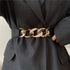 Women Elegant Elastic Stretch Wide Dress Belt New Style Big Chain Waistbands For Women Luxury Party Belts For Dresses