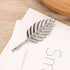 Women Elegant Leaf Feather Shaped Metal Gold Silver Hair Clip For Women Simple Design Ladies Hair Barrettes - 11