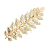 Women Elegant Leaf Feather Shaped Metal Gold Silver Hair Clip For Women Simple Design Ladies Hair Barrettes - 7