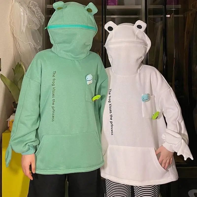 Women Hoodie Frog Pullover Winter Sense Hooded Casual Sweatshirts Autumn Embroidery Loose - Treko - Casual Tracksuit, Cool Fashion, Cool Hoodies, Hoodies, Jaket Hoodies, Loose Hoodies, Luxury Hoodies, Male Fashion, men fashion, Men Hoodies, Modern Hoodies, Multi Pockets Hoodies, New Hoodies, Stylish Hoodies, Zipper Hooded- Stevvex.com