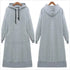 Women Loose Long Hoodie Casual Solid Color Hooded Sweatshirts Student's Autumn Winter Baggy Pullover Oversized Sweatshirt Dress - STEVVEX Fashion - 722, Autumn Hoodie, baggy hoodie, casual clothes, clothes, Hoodie, long hoodie, loose long hoodie, Oversized Hoodie, Pullover, sweatshirt, Sweatshirt Dress, Winter Hoodie, women clothes, women hoodie - Stevvex.com