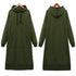 Women Loose Long Hoodie Casual Solid Color Hooded Sweatshirts Student's Autumn Winter Baggy Pullover Oversized Sweatshirt Dress - STEVVEX Fashion - 722, Autumn Hoodie, baggy hoodie, casual clothes, clothes, Hoodie, long hoodie, loose long hoodie, Oversized Hoodie, Pullover, sweatshirt, Sweatshirt Dress, Winter Hoodie, women clothes, women hoodie - Stevvex.com