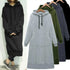 Women Loose Long Hoodie Casual Solid Color Hooded Sweatshirts Student's Autumn Winter Baggy Pullover Oversized Sweatshirt Dress - STEVVEX Fashion - 722, Autumn Hoodie, baggy hoodie, casual clothes, clothes, Hoodie, long hoodie, loose long hoodie, Oversized Hoodie, Pullover, sweatshirt, Sweatshirt Dress, Winter Hoodie, women clothes, women hoodie - Stevvex.com