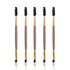 Women Makeup Brush 5Pcs Professional Black Eyebrow Inclined Flat Angled Brush Makeup Tool Wooden Pole Eyeliner