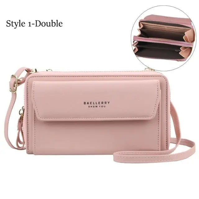 Women Pu Leather Double Layer Large Portable Crossbody Capacity Card Holders Handbags - Trendy Portable Crossbody Handbags - ALLURELATION - 575, Bag, Bags, Bags for Girls, Bags for Ladies, Bags For Teenagers, Bags For Women, Bags in Demand, Bags in Sale, Best Selling Bags, Birthday Gift, Card Holders Girl Handbag, Chain strap bag, Cross Body Bags, Crossbody Bags, Cute Short Purses, Women bag, Women Bags - Stevvex.com