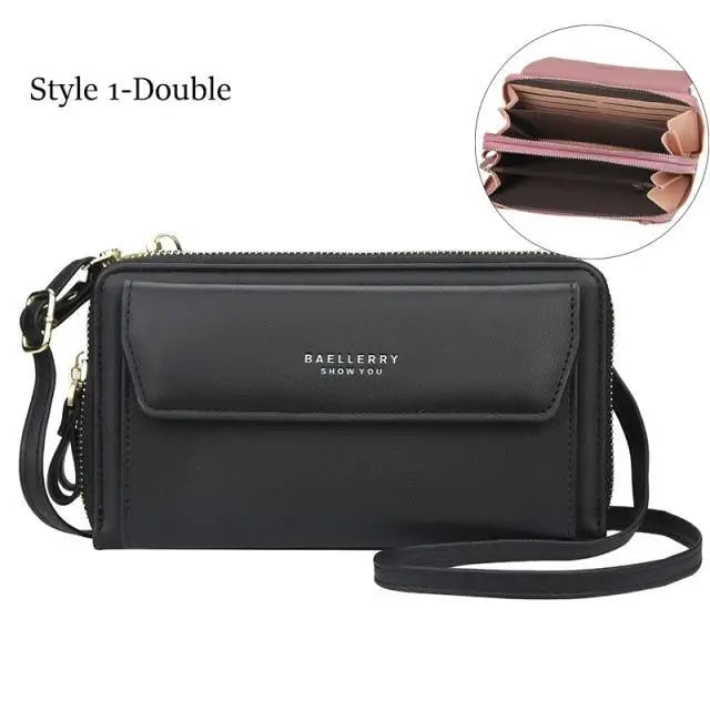 Women Pu Leather Double Layer Large Portable Crossbody Capacity Card Holders Handbags - Trendy Portable Crossbody Handbags - ALLURELATION - 575, Bag, Bags, Bags for Girls, Bags for Ladies, Bags For Teenagers, Bags For Women, Bags in Demand, Bags in Sale, Best Selling Bags, Birthday Gift, Card Holders Girl Handbag, Chain strap bag, Cross Body Bags, Crossbody Bags, Cute Short Purses, Women bag, Women Bags - Stevvex.com