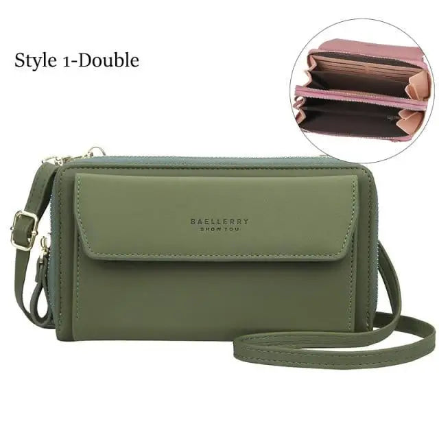 Women Pu Leather Double Layer Large Portable Crossbody Capacity Card Holders Handbags - Trendy Portable Crossbody Handbags - ALLURELATION - 575, Bag, Bags, Bags for Girls, Bags for Ladies, Bags For Teenagers, Bags For Women, Bags in Demand, Bags in Sale, Best Selling Bags, Birthday Gift, Card Holders Girl Handbag, Chain strap bag, Cross Body Bags, Crossbody Bags, Cute Short Purses, Women bag, Women Bags - Stevvex.com