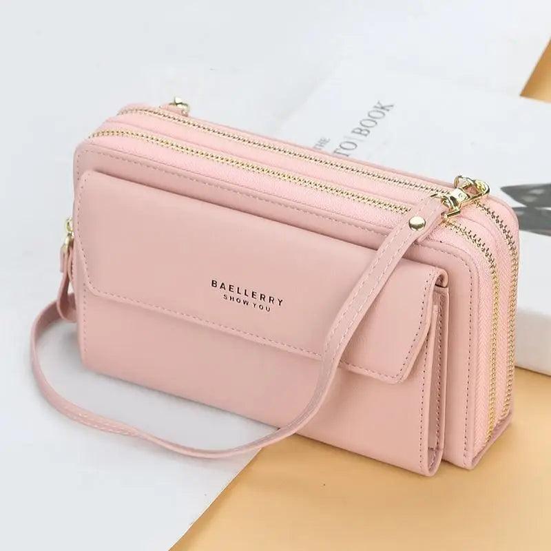 Women Pu Leather Double Layer Large Portable Crossbody Capacity Card Holders Handbags - Trendy Portable Crossbody Handbags - ALLURELATION - 575, Bag, Bags, Bags for Girls, Bags for Ladies, Bags For Teenagers, Bags For Women, Bags in Demand, Bags in Sale, Best Selling Bags, Birthday Gift, Card Holders Girl Handbag, Chain strap bag, Cross Body Bags, Crossbody Bags, Cute Short Purses, Women bag, Women Bags - Stevvex.com