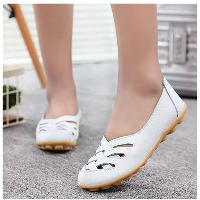 Women's Genuine Leather Flats Sandals Elegant Comfortable Soft Non Slip Design For Women - ALLURELATION - 502, Beach Sandals, Casual Womens Shoes, Classic Women's Sandals, Comfort Sandals, Elegant Sandals, Fashion Sandals, Flats Sandals, Genuine Leather Sandals, Non Slip Sandals, Sandals, Shoes, Stylish Sandals, Summer Sandals, White Sandals, Women Sandals, Women Shoes, Womens Sandals, Womens Shoes - Stevvex.com