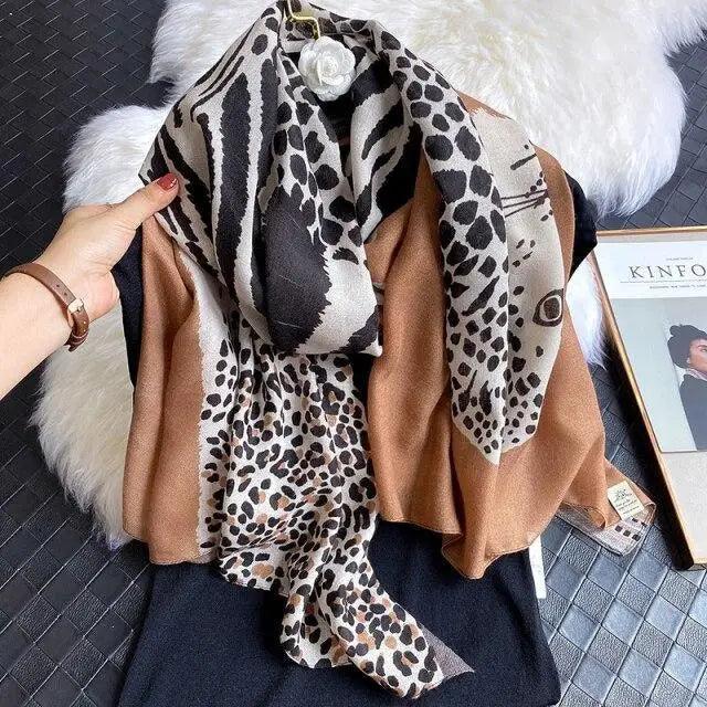 2021 Women Scarf Leopard Print Cotton Large Size Scarfs For Winter Shawls Winter Warm Casual Wear For Women - Treko - 2021 trends, beach scarfs, birthday gifts, casual scarfs, fashion 2021, fashion scarfs, fashionable scarfs, new trend 2021, scarfs, scarfs for women, stylish scarfs, travel scarfs, trends 2021, trendy fashionable scarfs, trendy scarfs, trendy scarfs 021, trendy scarfs for women, winter scarfs- Stevvex.com