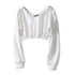 Women Sexy Sweatshirt Streetwear Hoodies Hip Pop Crop Top Female Long Sleeve Deep V Neck Pullovers - Treko - Cool Fashion, Cool Hoodies, Hoodies, Hoodies And Pants, Hoodies Sweatshirts, Jacket Hoodies, Loose Hoodies, Luxury Hoodies, Modern Hoodies, Multi Pockets Hoodies.  2021 dress, New Hoodies, New Sweatshirt, Stylish Hoodies, Sweatshirt, Women hoodie, Zipper Hooded- Stevvex.com